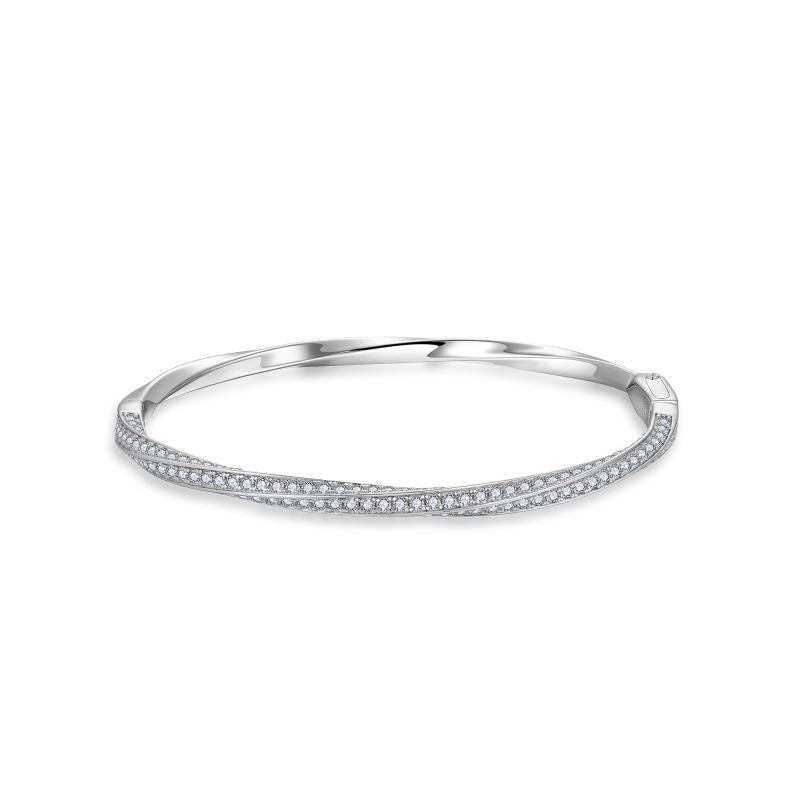 CELIA Twist bling bangle Moissanite bracelets