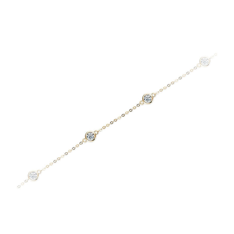 Four Moissanite Bracelet