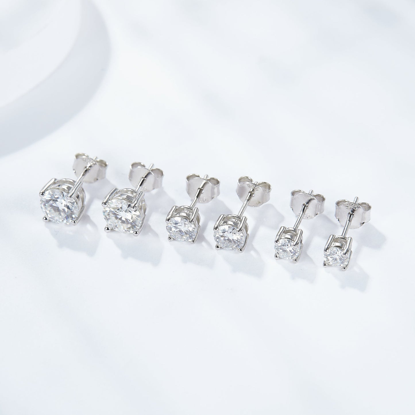 moissanite earrings carat