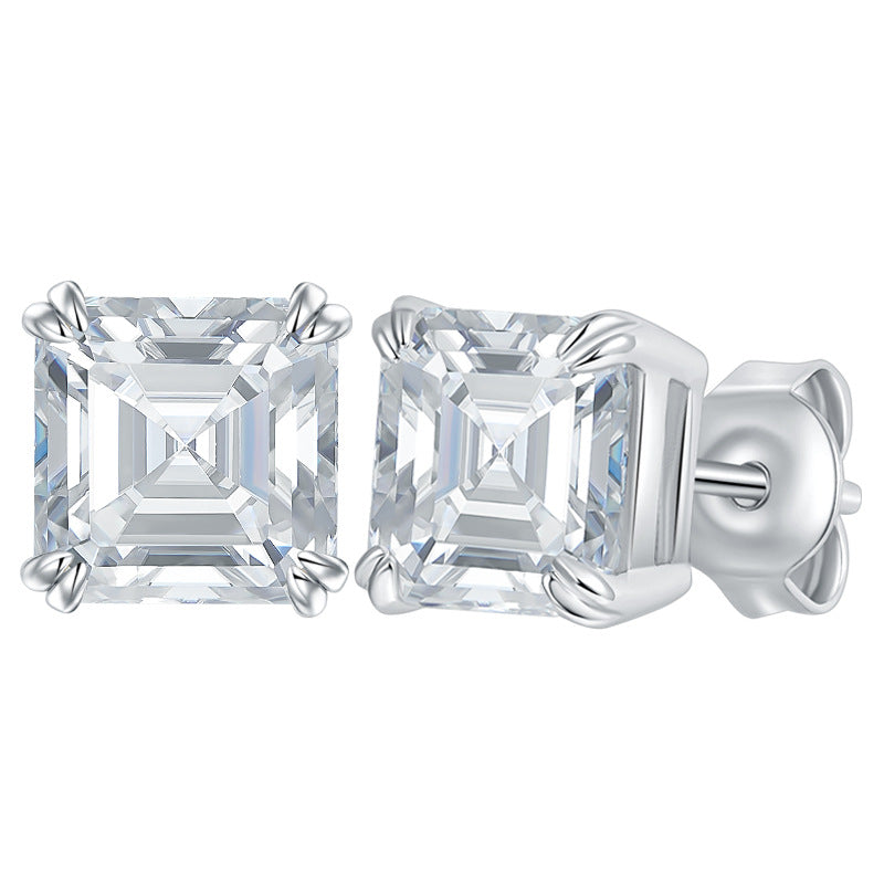 moissanite earrings uk white gold moissanite earrings