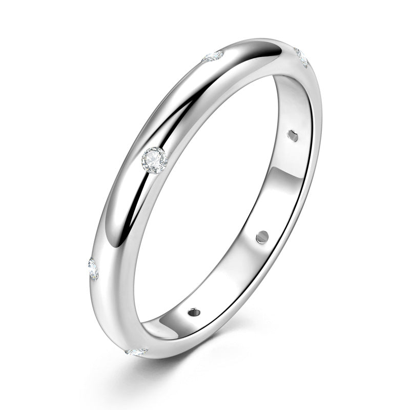 925 silver dome wedding ring