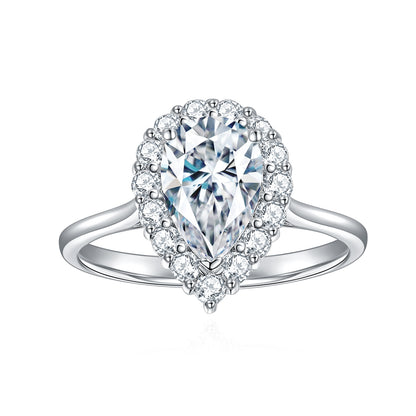 CELIA Pear-Shaped Moissanite Solitaire Ring