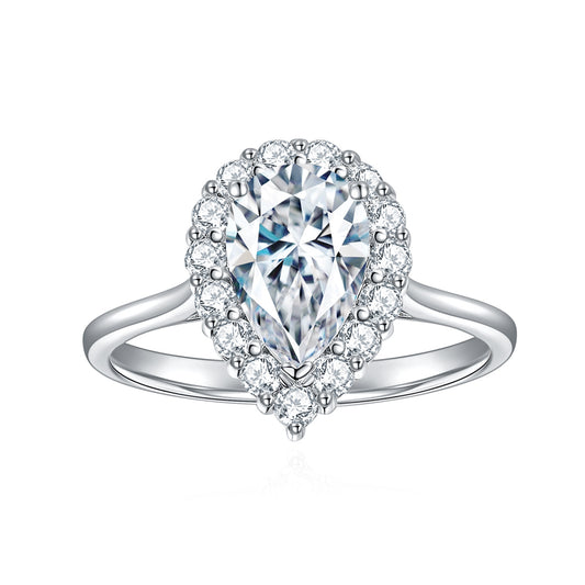 CELIA Pear-Shaped Moissanite Solitaire Ring