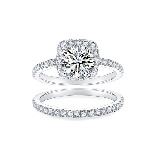 CELIA Halo Star Moissanite Wedding Set Promise Ring