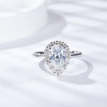 CELIA Pear-Shaped Moissanite Solitaire Ring