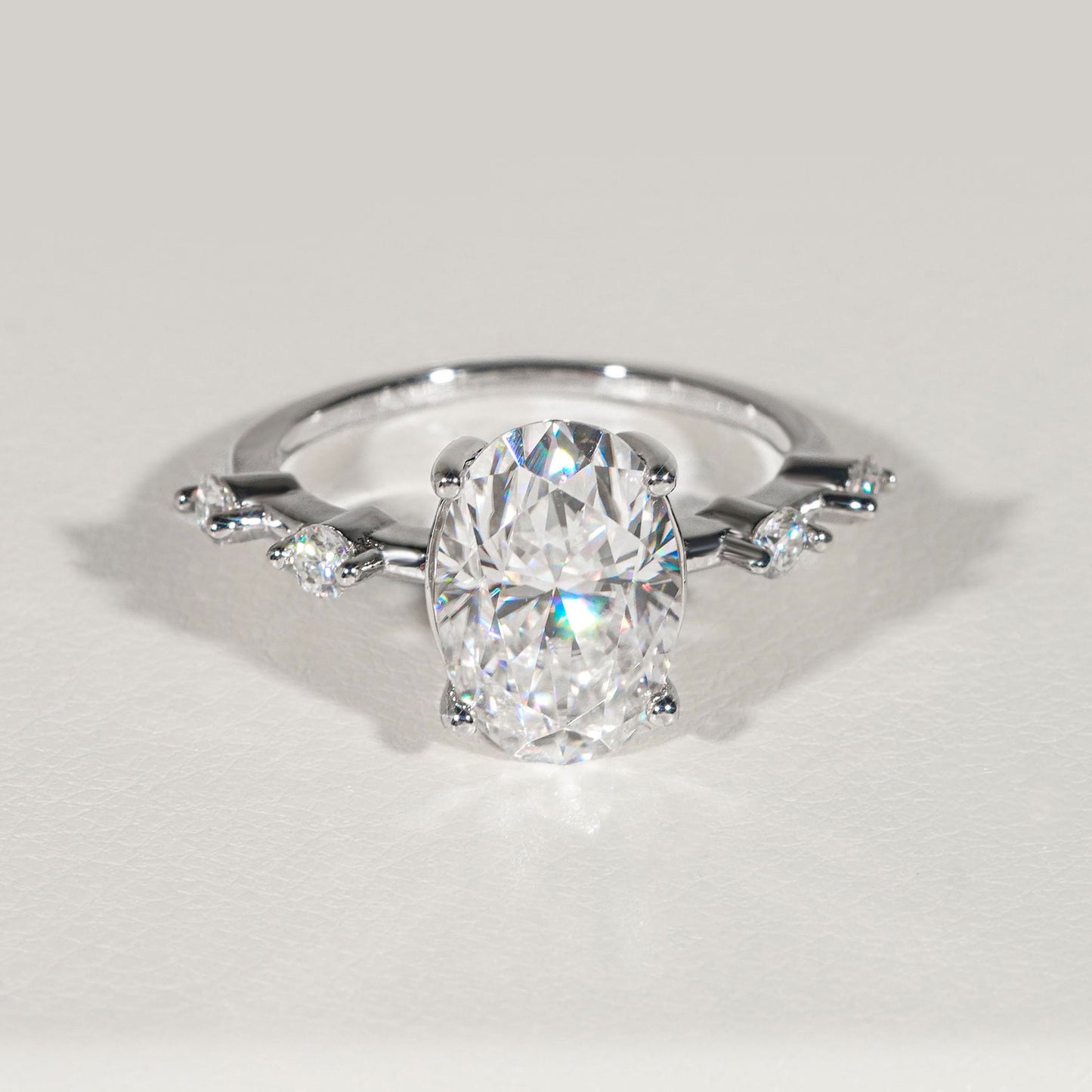 CELIA Hidden Halo-Shaped Moissanite Ring