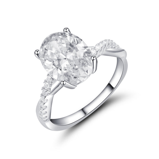 CELIA Oval Shaped Twisted Vine Nature Inspired moissanite Engagement Rings