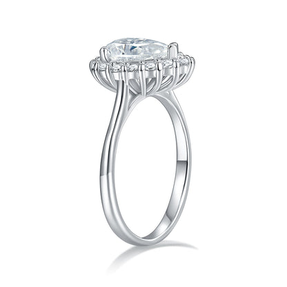 CELIA Pear-Shaped Moissanite Solitaire Ring