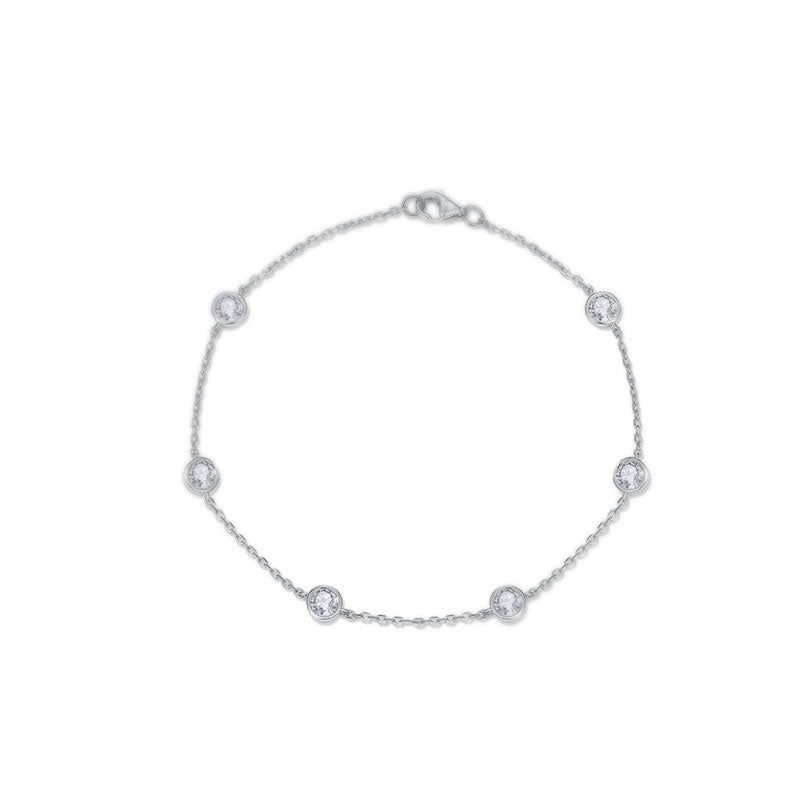 CELIA Six Moissanite bezel Bracelet