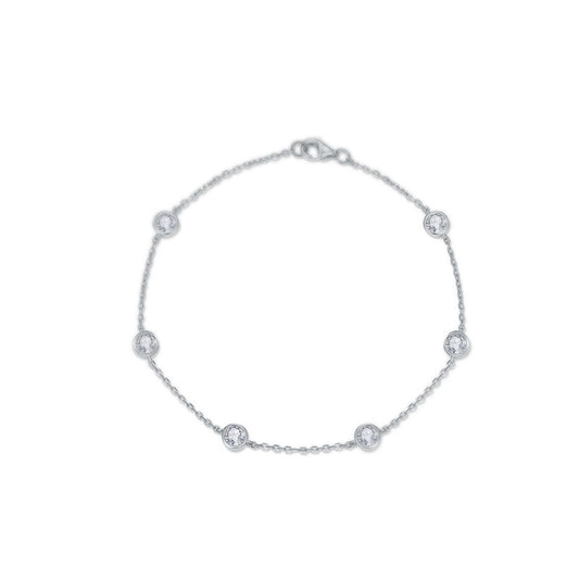 CELIA Six Moissanite bezel Bracelet