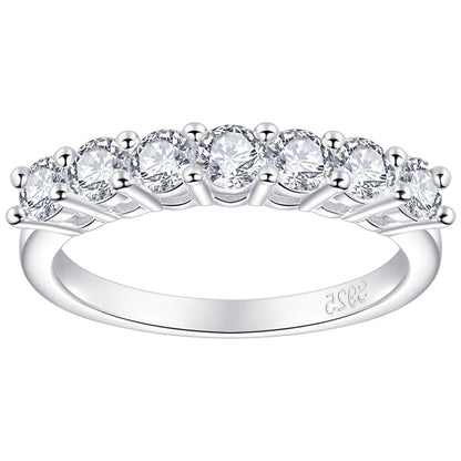 CELIA Moissanite Wedding Band Half Eternity  Stackable Ring for Women