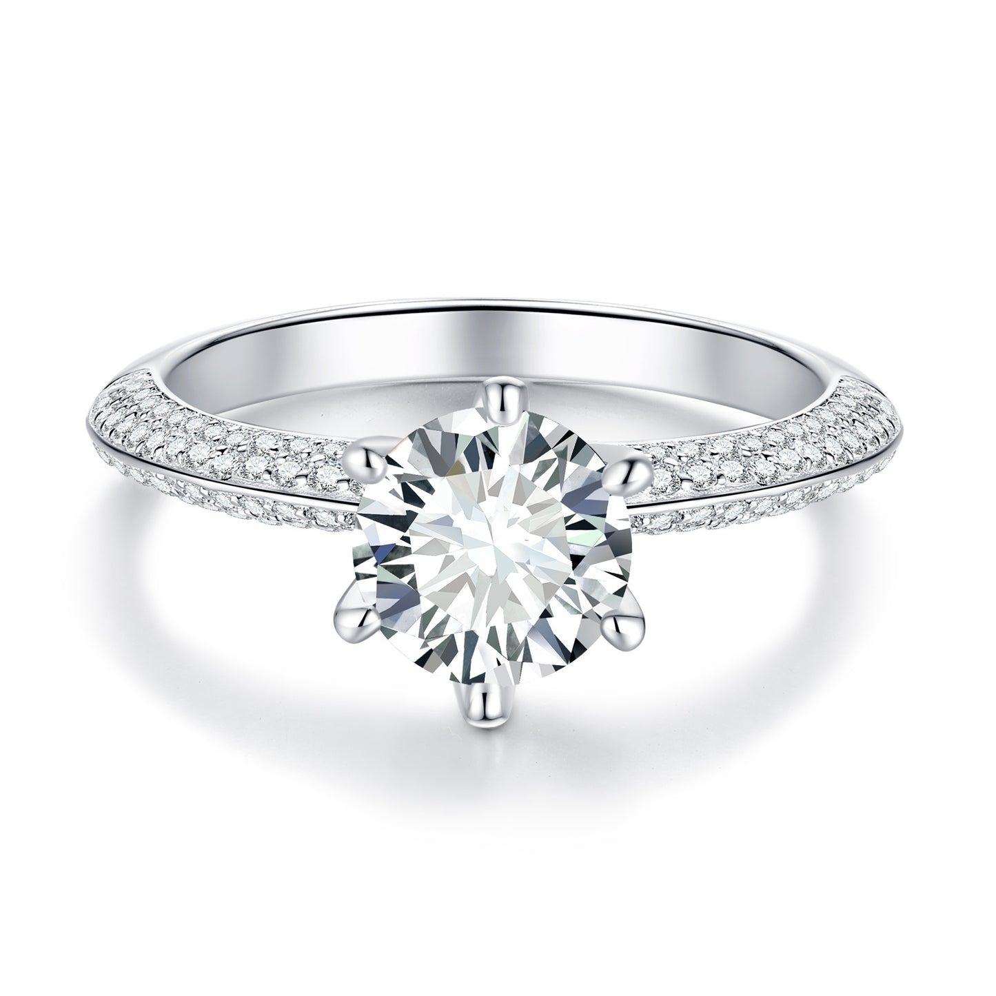 Classic Six prong Moissanite Engagement Rings or travel ring