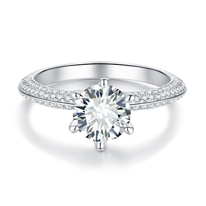 Classic Six prong Moissanite Engagement Rings or travel ring