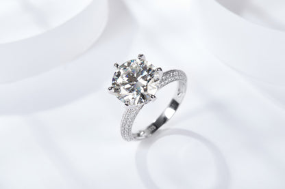 Classic Six prong Moissanite Engagement Rings or travel ring