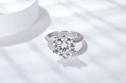 Classic Six prong Moissanite Engagement Rings or travel ring