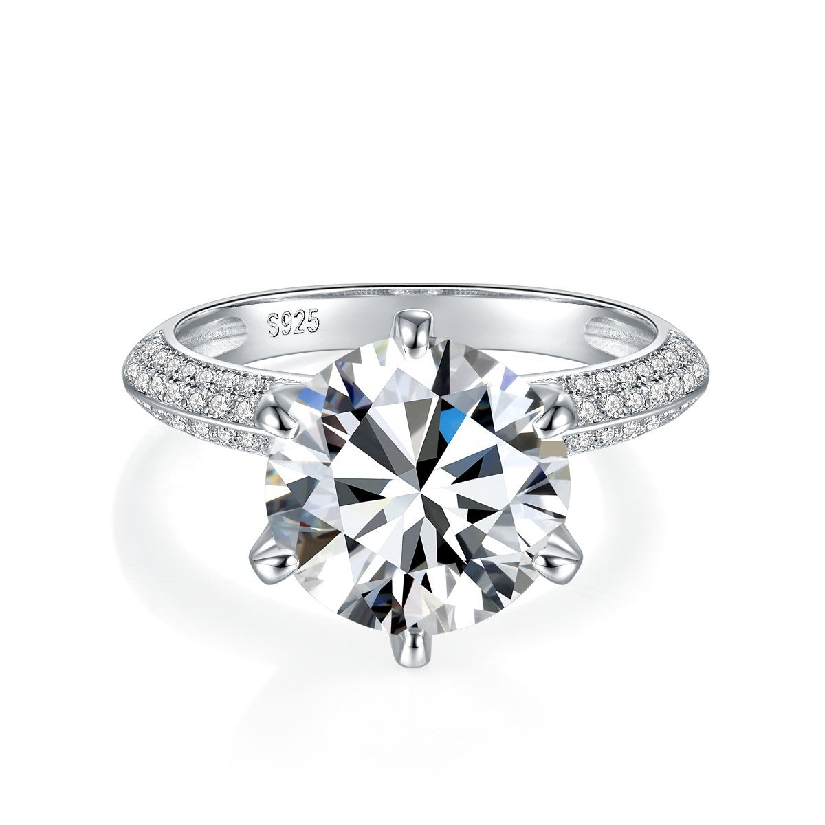 Classic Six prong Moissanite Engagement Rings or travel ring