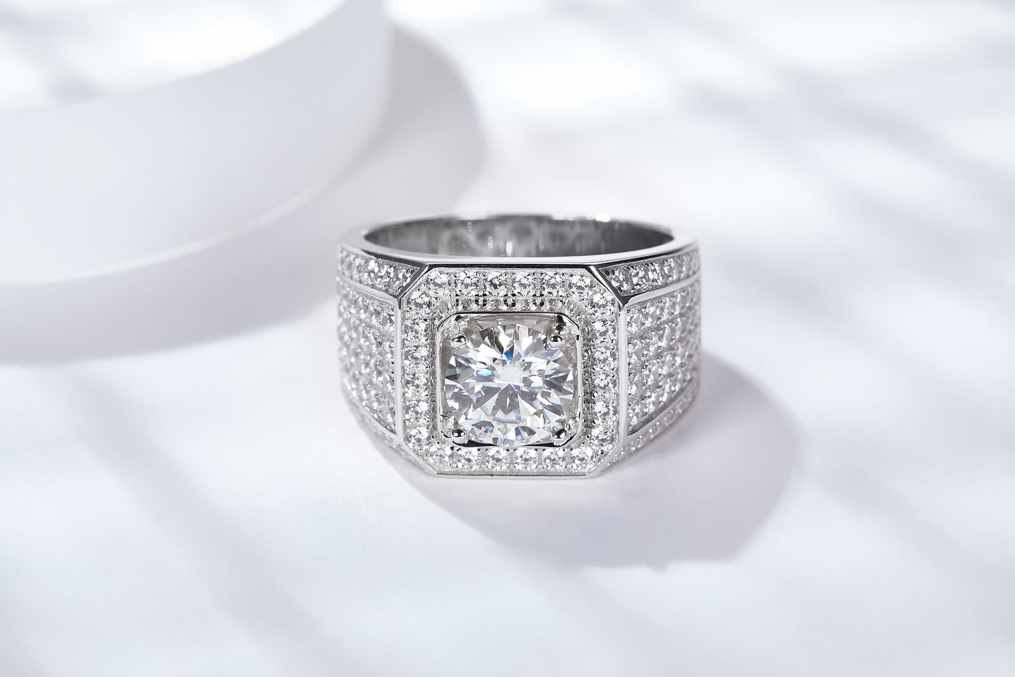 CELIA 5ct Moissanite Men Rings.