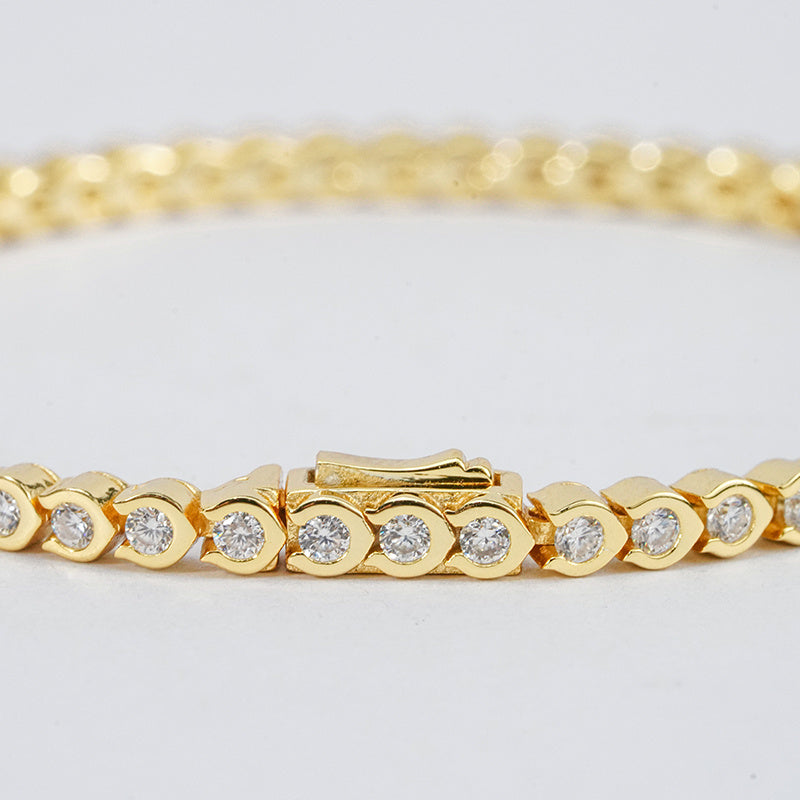 CELIA Ice Bubble Tennis Moissanite Bracelet