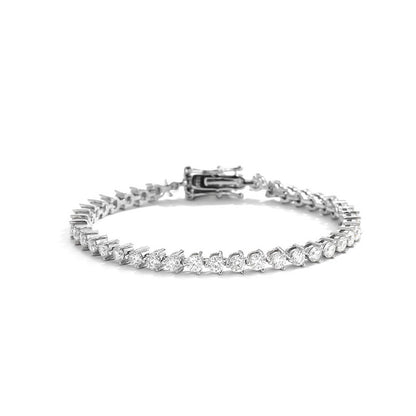 Moissanite Bracelet Round Brilliant Moissanite