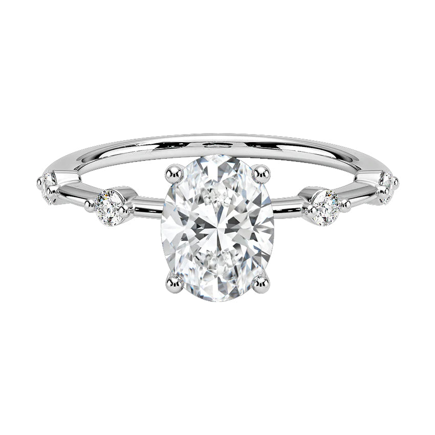 CELIA Hidden Halo-Shaped Moissanite Ring