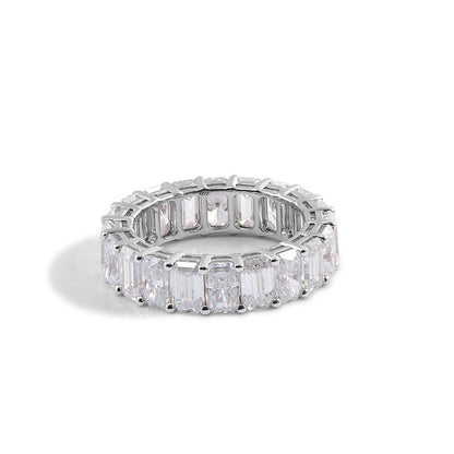 Emerald cut Anniversary band Anniversary gift ring