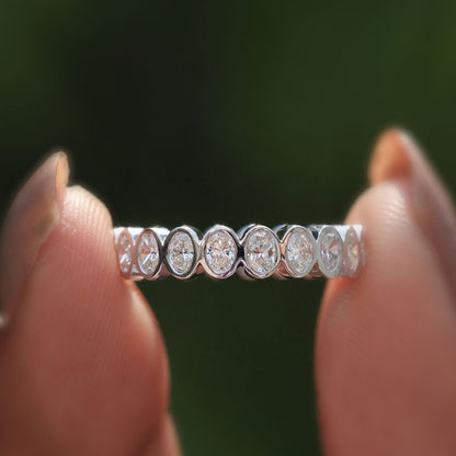 Bezel Set Moissanite Ring