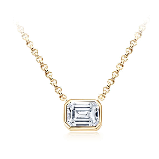 Emerald Cut ；Bezel Setting