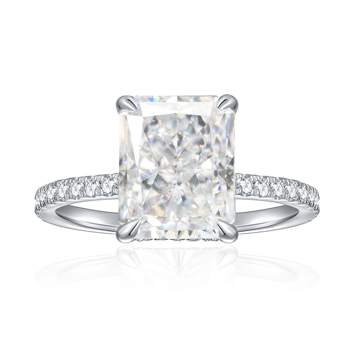  Crushed Ice cut Moissanite Ring  Crushed Ice Engagement Rings