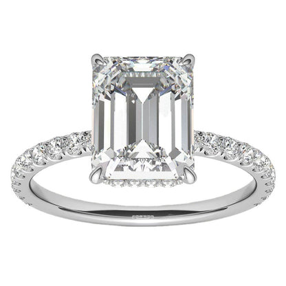  Emerald cut Engagement Ring