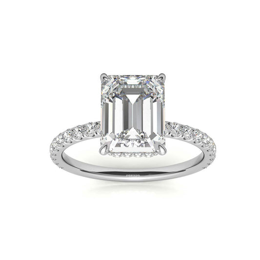  Emerald cut Engagement Ring