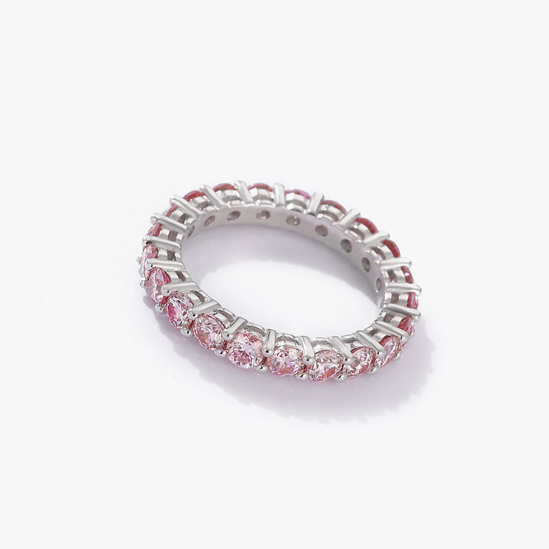 pink Moissanite ring