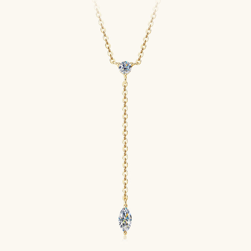 Marquise Shape；Lariat Necklace
