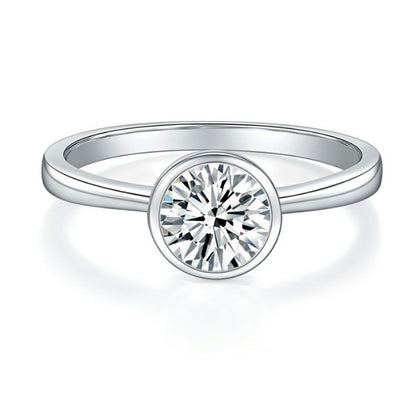 modern rings for girls moissanite bezel ring, bezel moissanite ring