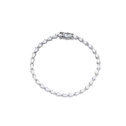 Elegant Moissanite Jewelry Sparkling Pear Cut Bracelet