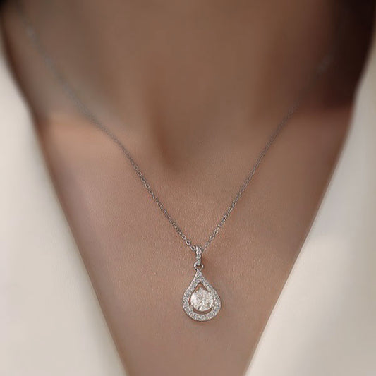 Teardrop Moissanite Necklace