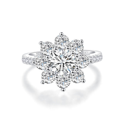 moissanite sunflower ring  gift   mothergift