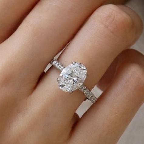 Moissanite Rings on the hand