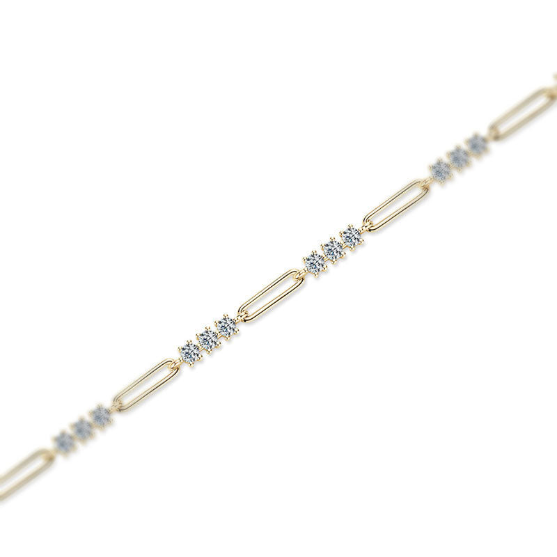 Hypoallergenic Gold Bracelet
Modern Moissanite Bracelet