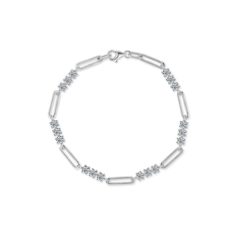 Luxury Moissanite Jewelry
Paperclip Link Tennis Bracelet