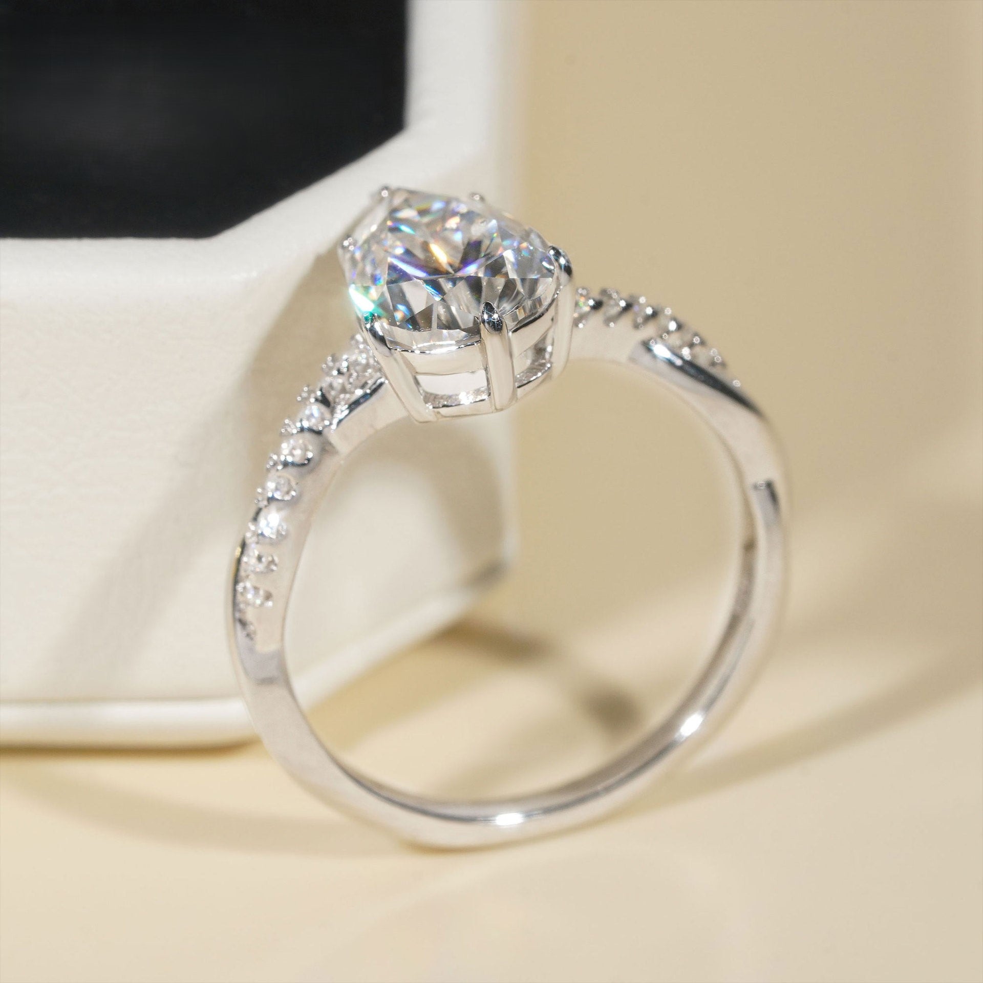 Twisted Vine Moissanite Ring