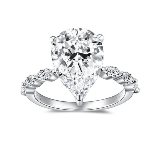  Engagement Ring Pear cut moissanite pear shape