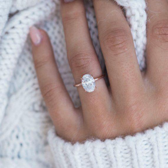 Oval Moissanite Ring