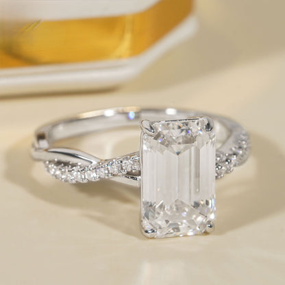 shine Moissanite Engagement Ring