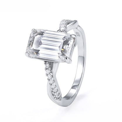 Emerald Cut Stacking Rings Engagement Ring