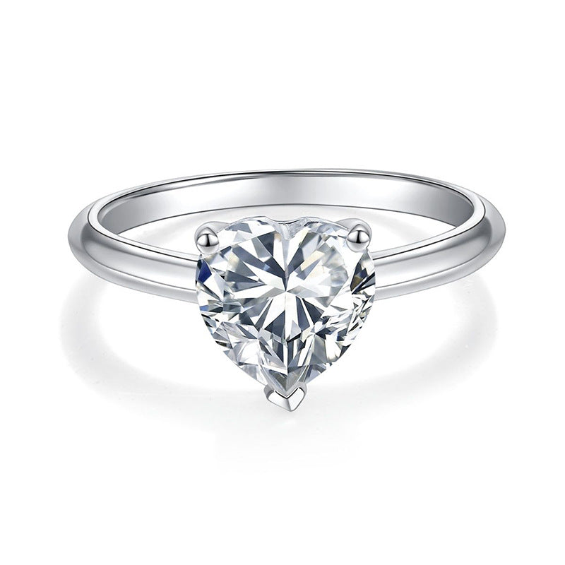 moissanite heart ring Solitaire Rings