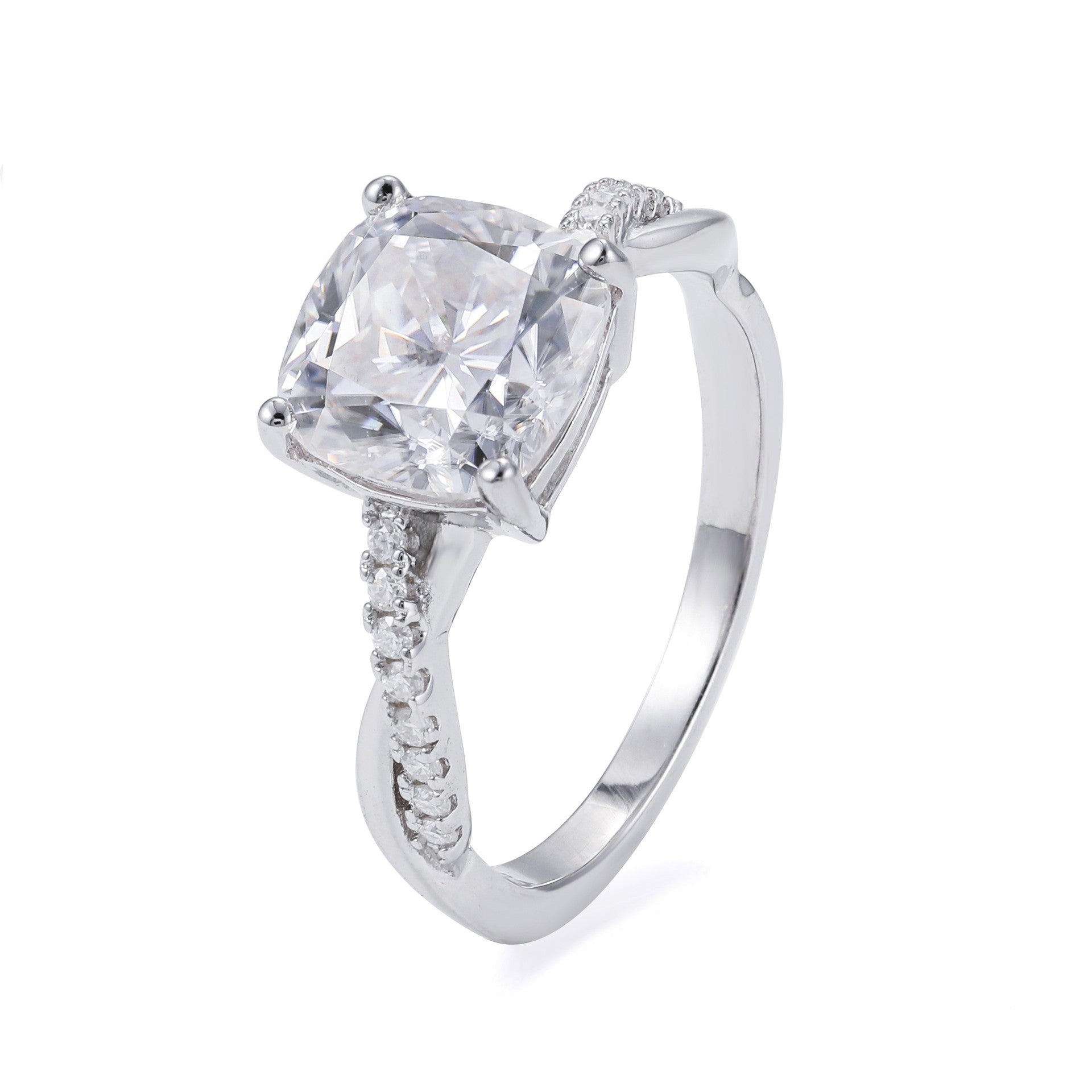 nature engagement rings  Cushion Cut