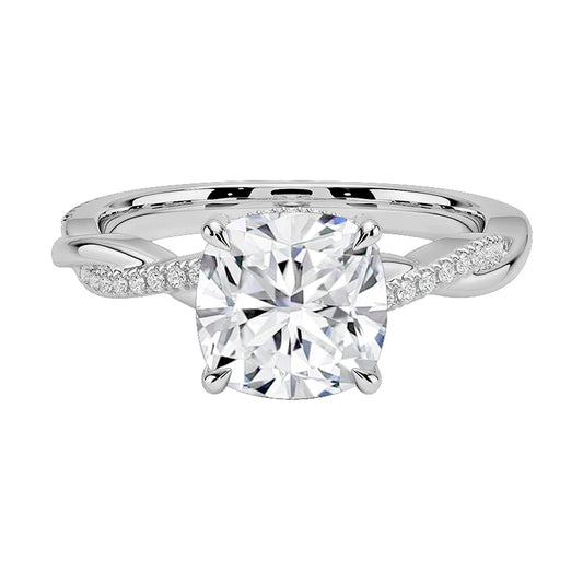 nature engagement rings  Cushion Cut