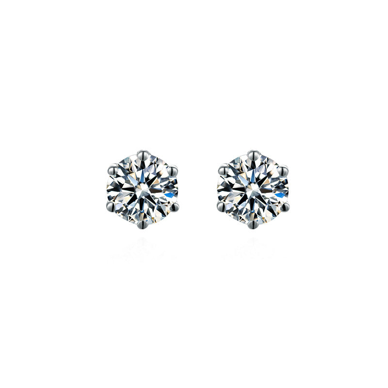 Moissanite Stud Earrings moissanite earrings silver