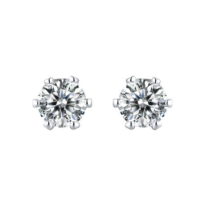  six prong moissanite stud earrings moissanite earrings 